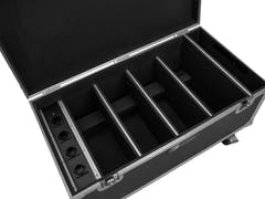 ROADINGER Flightcase 4x AKKU Multiflood IP 8x10W RGBW Wash CRMX med ladefunksjon