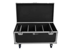 ROADINGER Flightcase 4x AKKU Multiflood IP 8x10W RGBW Wash CRMX med ladefunksjon