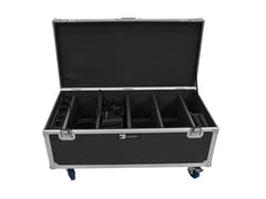 ROADINGER Flightcase 4x AKKU Multiflood IP 18x10W RGBW Wash CRMX med ladefunksjon