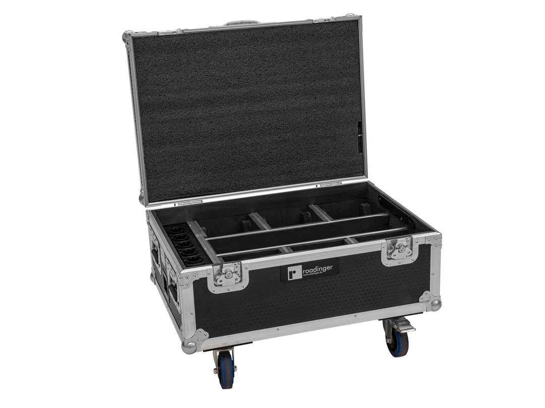 EUROLITE Set 6x AKKU IP TL-3 QCL + koffert med hjul og ladefunksjon