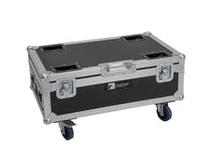 ROADINGER Flightcase 6x AKKU UP-4 QCL Spot QuickDMX MK2 med ladefunksjon og hjul