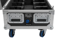 ROADINGER Flightcase 6x AKKU UP-4 QCL Spot QuickDMX MK2 med ladefunksjon og hjul