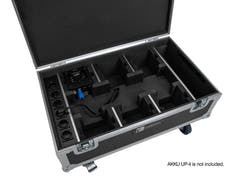 ROADINGER Flightcase 6x AKKU UP-4 QCL Spot QuickDMX MK2 med ladefunksjon og hjul