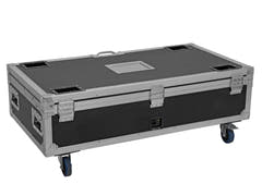 ROADINGER Flightcase 8x AKKU IP Pixel Tube 360° PRO CRMX med ladefunksjon og hjul