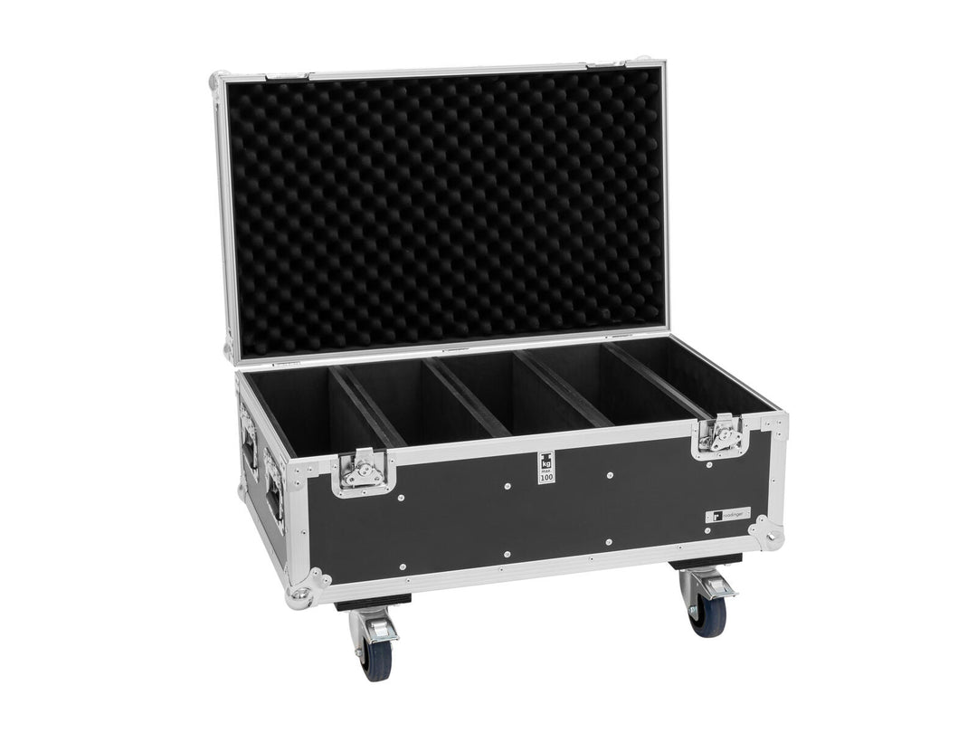 EUROLITE sett med 4x LED Strobe SMD PRO 864 DMX RGB + flightkoffert