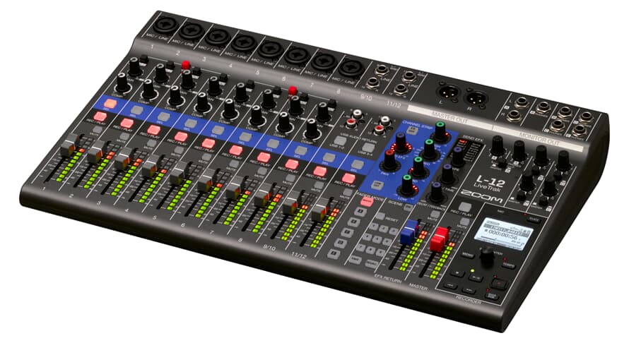 Zoom LiveTrak L-12 digitale miksere og opptaker