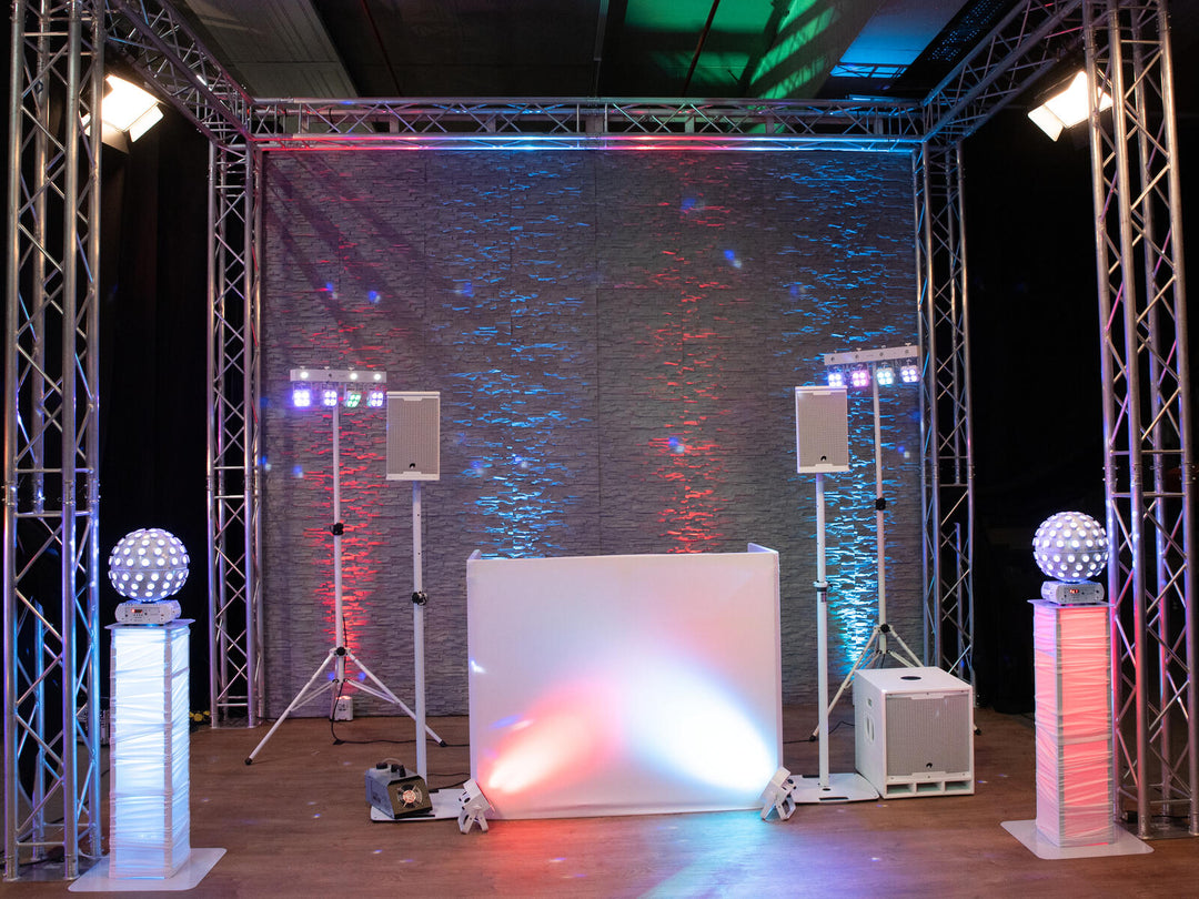 EUROLITE sett med 2x Stage Stand variabel inkl. trekk og veske, hvit