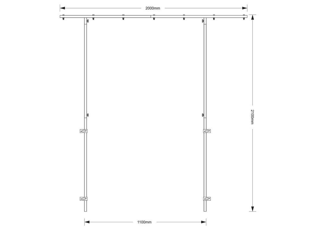 OMNITRONIC Forlengelsesramme for DJ Stand