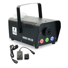 Firefog Hornet 400LED røykmaskin 400 W med LED og 2 fjernkontroller, svart