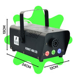 Firefog Hornet 400LED røykmaskin 400 W med LED og 2 fjernkontroller, svart