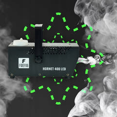 Firefog Hornet 400LED røykmaskin 400 W med LED og 2 fjernkontroller, svart