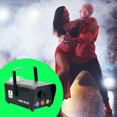 Firefog Hornet 400LED røykmaskin 400 W med LED og 2 fjernkontroller, svart
