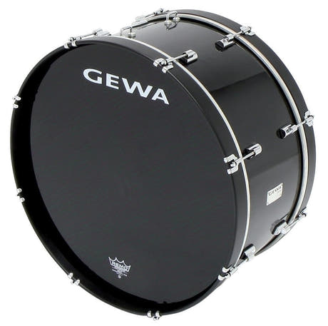 GEWA marsjstortromme 26" x 14", svart, Remo-skinn