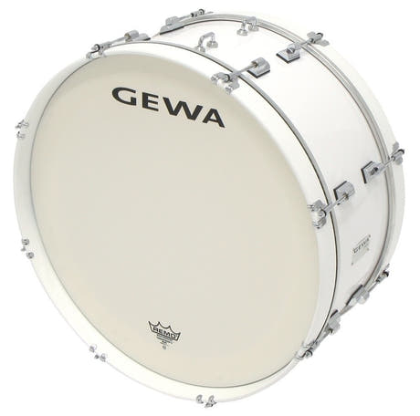 GEWA marsjstortromme 24" x 10", hvit, Remo-skinn