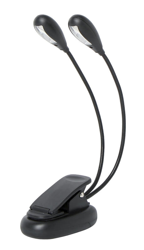 GEWA notestativlampe 02/02 med to svanehalser og 4 LED