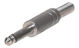 GEWA 6,3 mm mono-jackplugg med knekkbeskyttelse