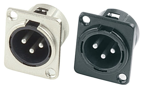 GEWA XLR-hanntilkobling for fast installasjon, nikkel