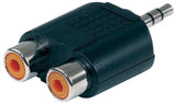 GEWA adapter 2 x cinch-hunn til 3,5 mm minijack