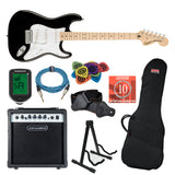 Fender Squier Affinity Stratocaster startpakke (Svart)