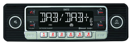 Retro Radio - DAB+, Bluetooth og USB, Svart