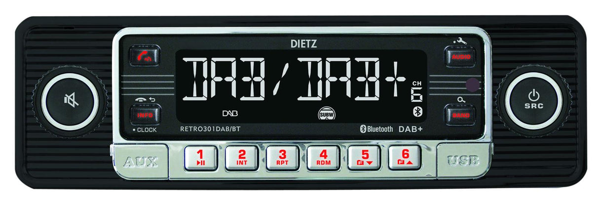 Retro Radio - DAB+, Bluetooth og USB, Svart