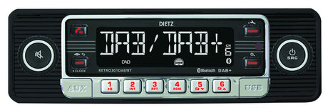 Retro Radio - DAB+, Bluetooth og USB, Svart