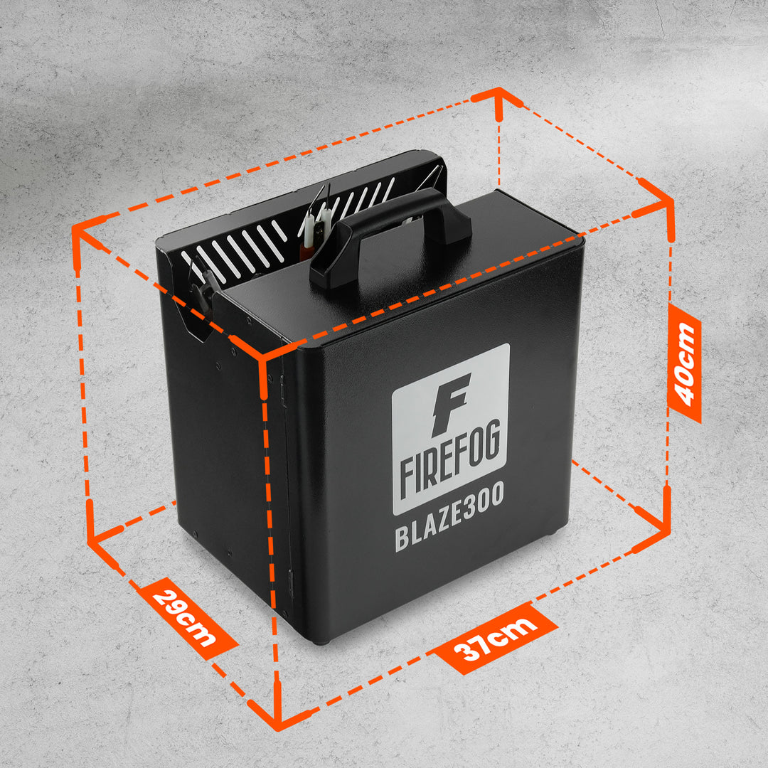 Firefog BLAZE300 flammemaskin med tre utganger og DMX