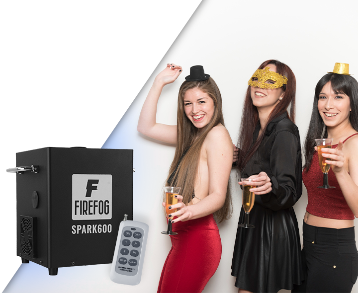 Firefog SPARK600 gnistmaskin med kalde gnister og DMX