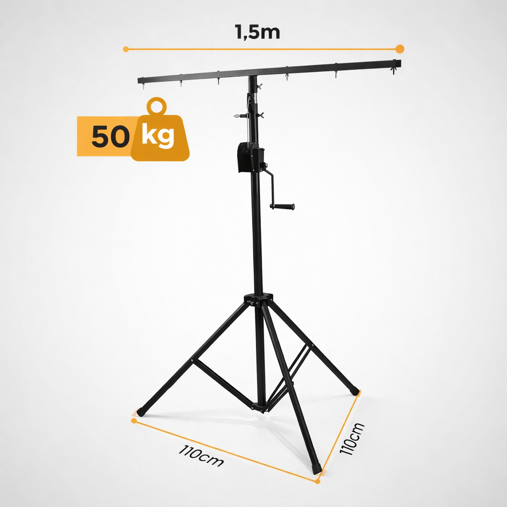 Hardman LS2 wind-up lysstativ, 1,6 til 2,8 m, 50 kg