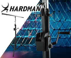 Hardman LS3 wind-up lysstativ, 1,7 til 4,3 m, 65 kg