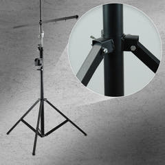 Hardman LS4 wind-up lysstativ med dobbel tverrstang, 1,7 til 4,3 m