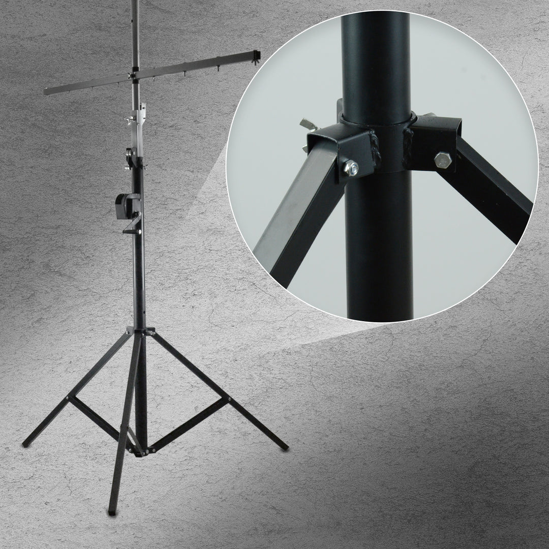 Hardman LS4 wind-up lysstativ med dobbel tverrstang, 1,7 til 4,3 m
