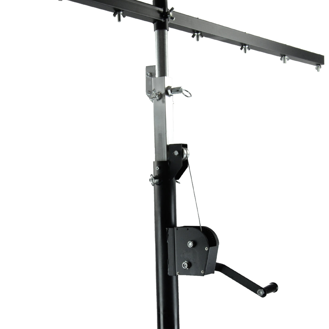Hardman LS4 wind-up lysstativ med dobbel tverrstang, 1,7 til 4,3 m