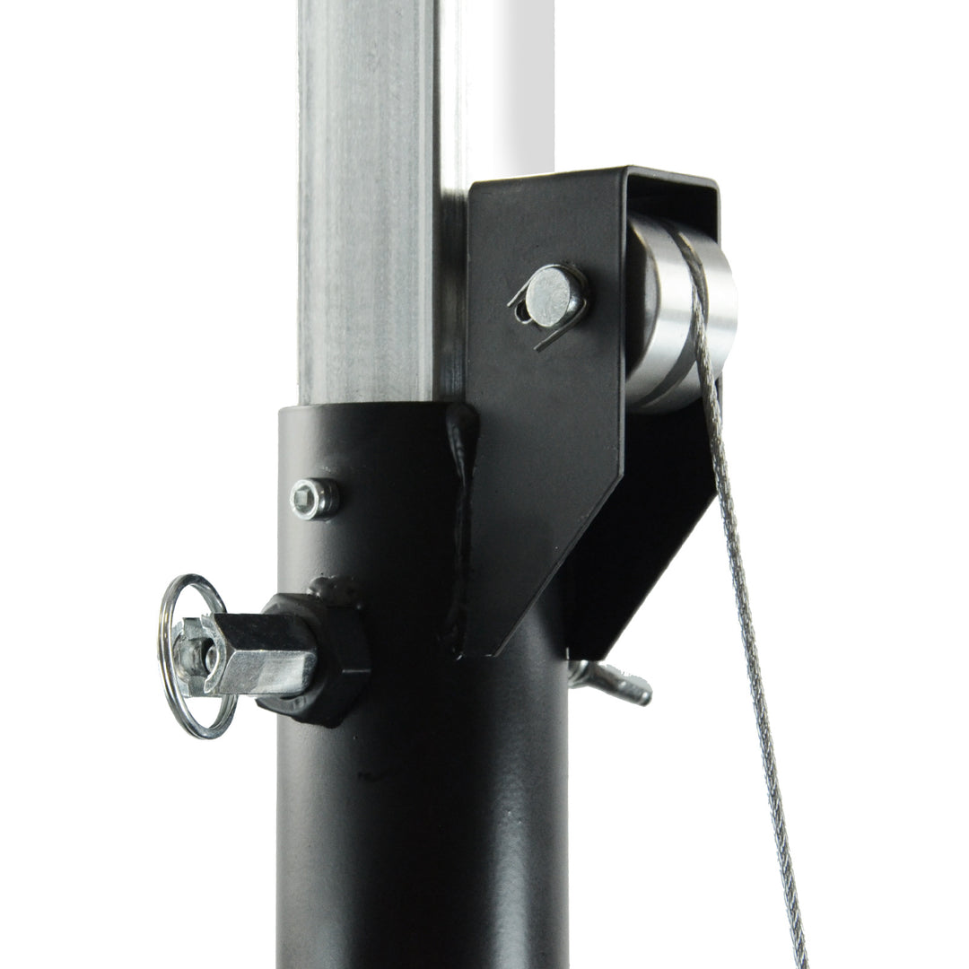 Hardman LS4 wind-up lysstativ med dobbel tverrstang, 1,7 til 4,3 m