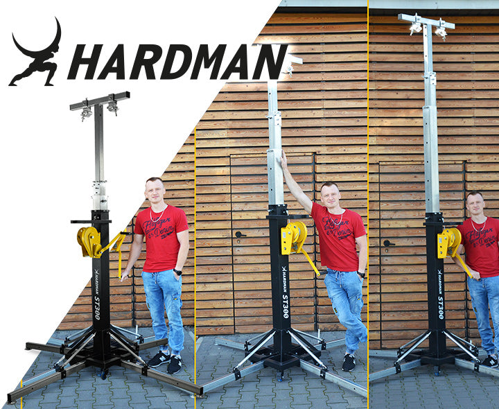 Hardman ST300 scenetårn med vinsj, 2 til 5,5 m, 300 kg