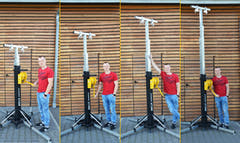 Hardman ST300 scenetårn med vinsj, 2 til 5,5 m, 300 kg