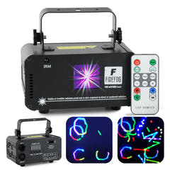 Firefog RGB disco laser 400 mW med DMX og fjernkontroll