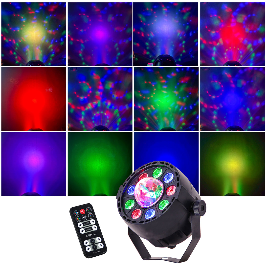 LED PAR-ASTRO 2-i-1 Diskolys 4 Stk. Pakke
