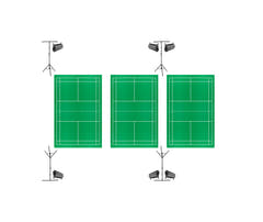 Natminton – komplett pakke for 3 baner
