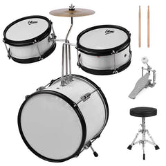 V-TONE VD Junior WH barnetrumsett – hvitt akustisk trommesett for barn