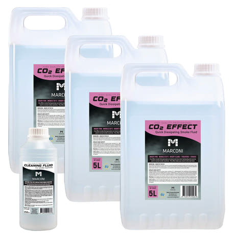 3 x 5L Røykvæske (CO2 Effekt) + 250ml Rensevæske