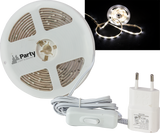 Party Light & Sound LED-strip (hvit, 3m)
