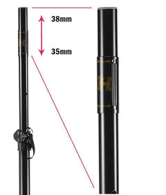 Hercules SS200BB - Høyttalerstativer med veske Bundle (45kg, 2,24m)