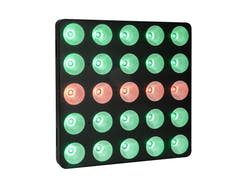 EUROLITE set 4x LED Pixel Matrix Panel 5x5 RGB/WW + flightcase med hjul
