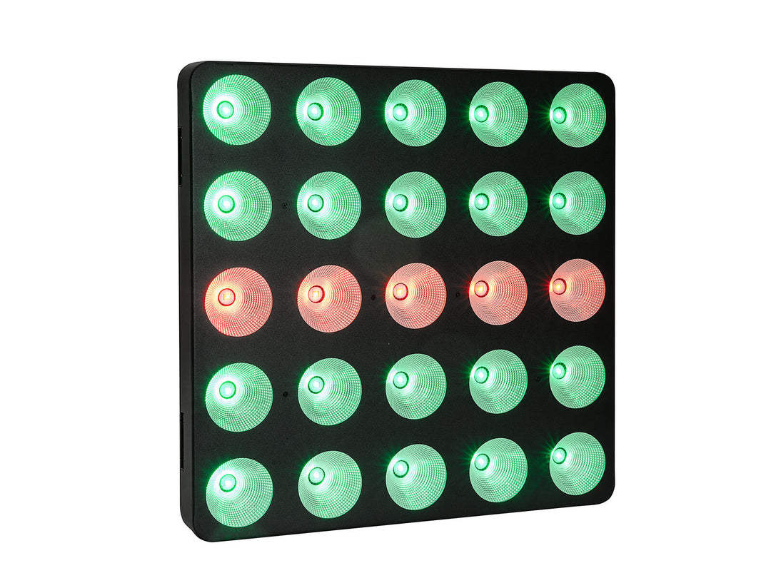 EUROLITE set 4x LED Pixel Matrix Panel 5x5 RGB/WW + flightcase med hjul