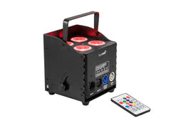 EUROLITE Set 4x AKKU UP-4 QCL Spot QuickDMX MK2 + Plastic case