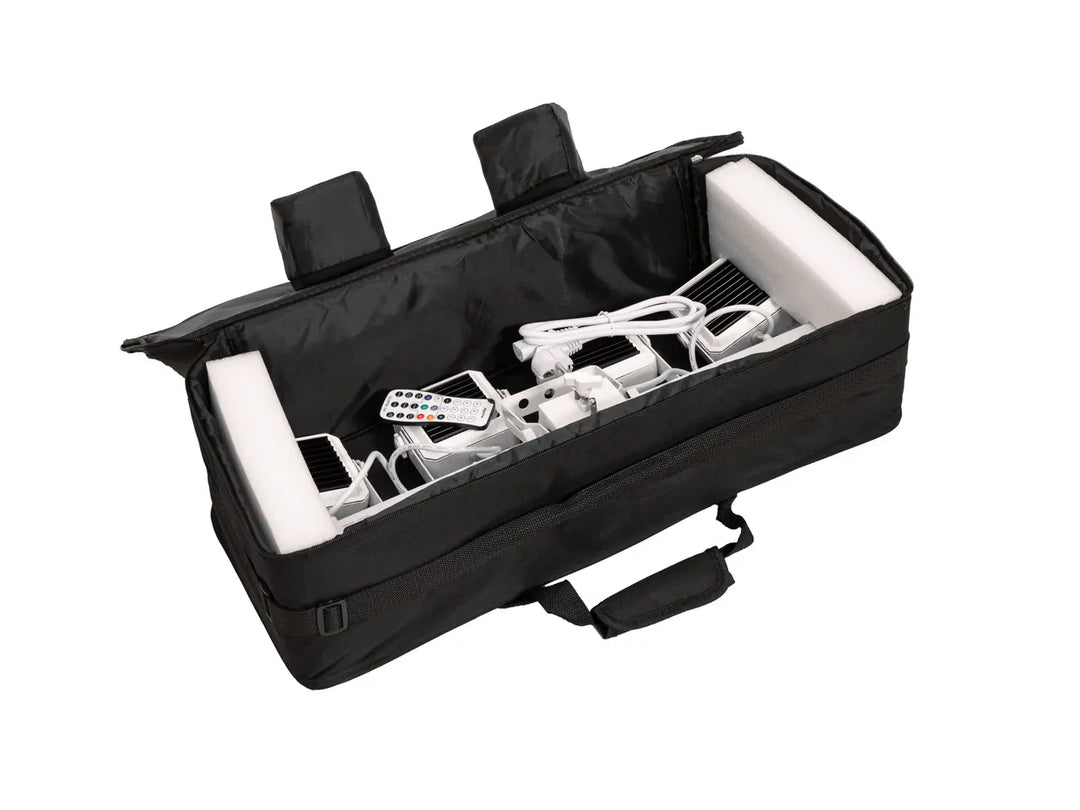EUROLITE Set LED KLS-180 hvit + BS-2 EU høyttalerstativer i hvit
