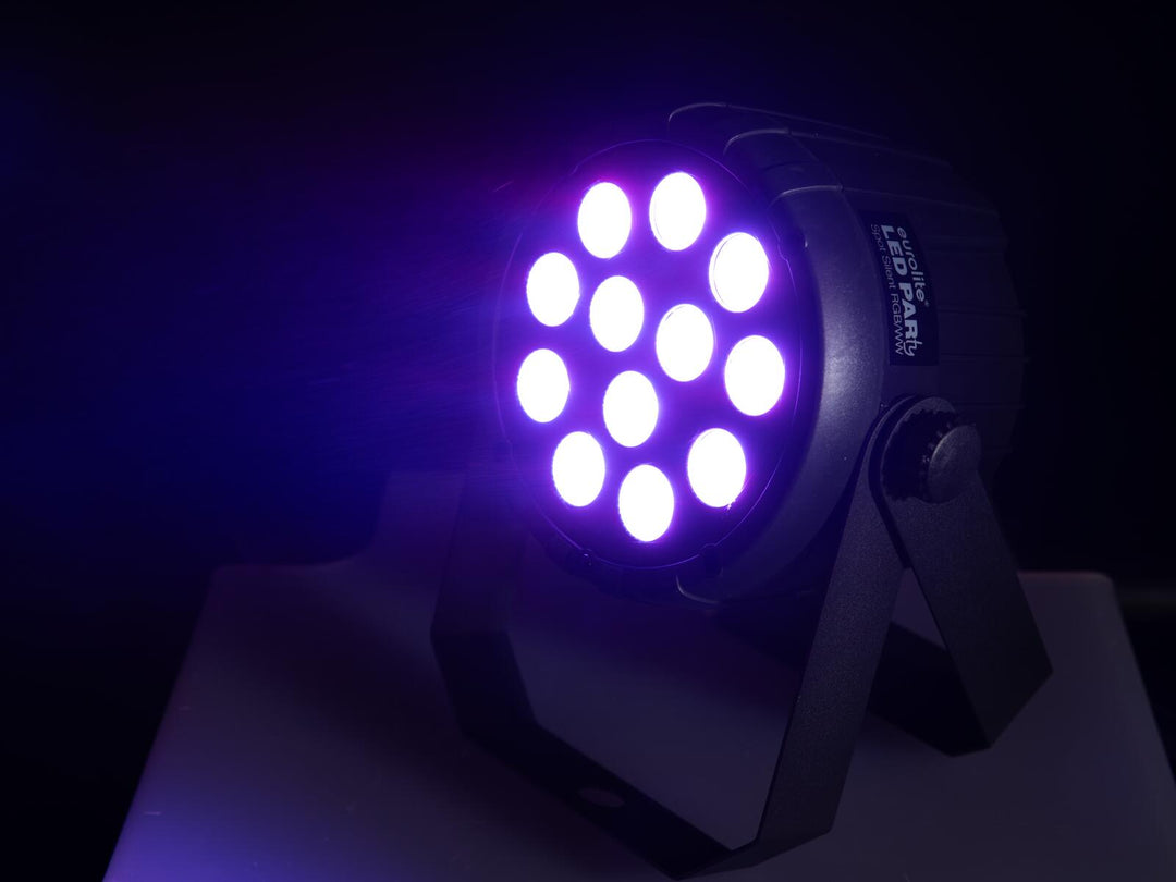 EUROLITE Set 4x LED PARty Spot Silent RGB/WW med myk veske