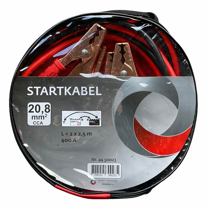Avant startkabelsett 2,5m. 21mm2 400A