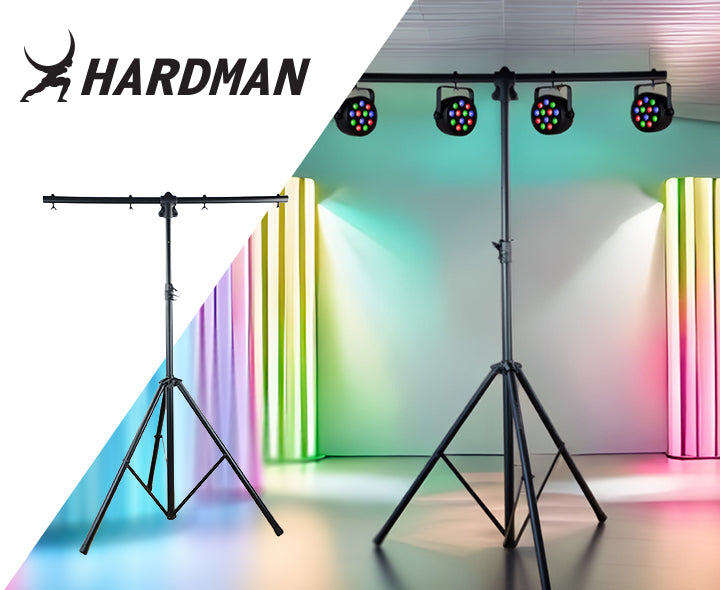 Hardman HLS2 lysstativ med T-bar, 2,5 m, 70 kg, svart